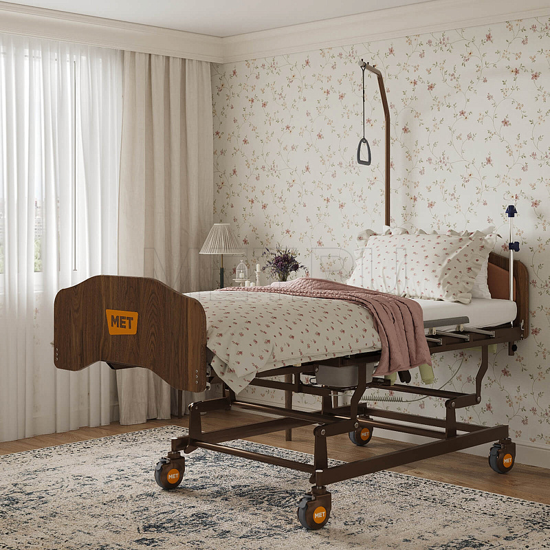 МЕТ REALTA Кровать-кресло с "ушками" - для сна в положении сидя,   с регулировкой высоты, с переворотом и туалетом MET